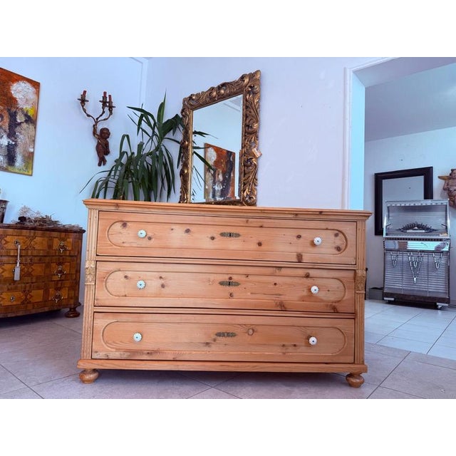 Paint Antique Gründerzeit Chest of 3 Drawers For Sale - Image 7 of 13