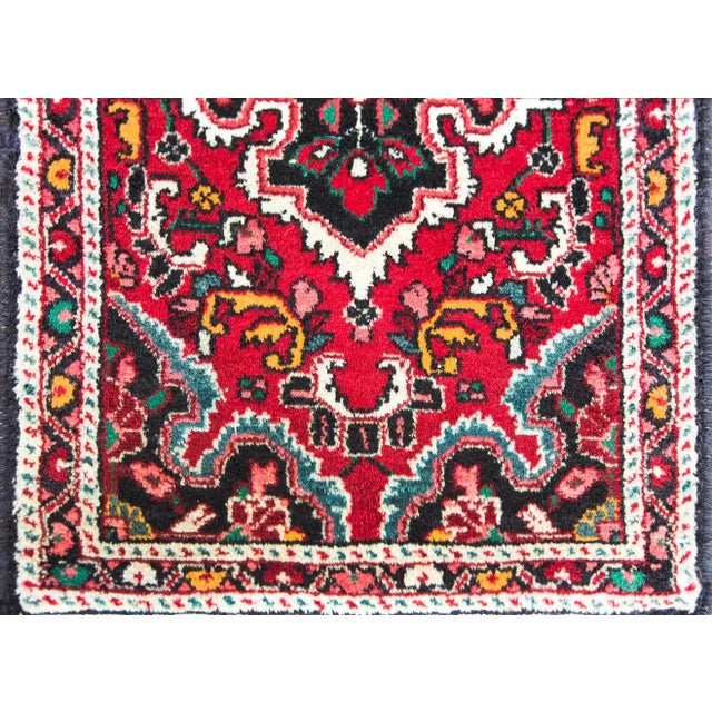 Red Early 20th Century Persian Hamadan Rug For Sale - Image 8 of 12