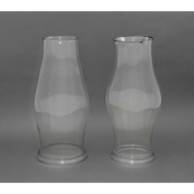 Pair of Blown Glass Hurricane Shades, circa 1830. 19.5" H x 9" Diameter. Provenance: David B. Collins, Barbados, 20 March...