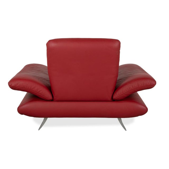 Leather Armchair in Red with Manual Function by Koinor Rossini For Sale - Image 14 of 17