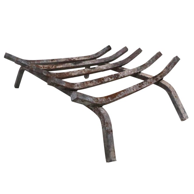 Mid 20th Century Iron Fireplace Grate For Sale - Image 9 of 9