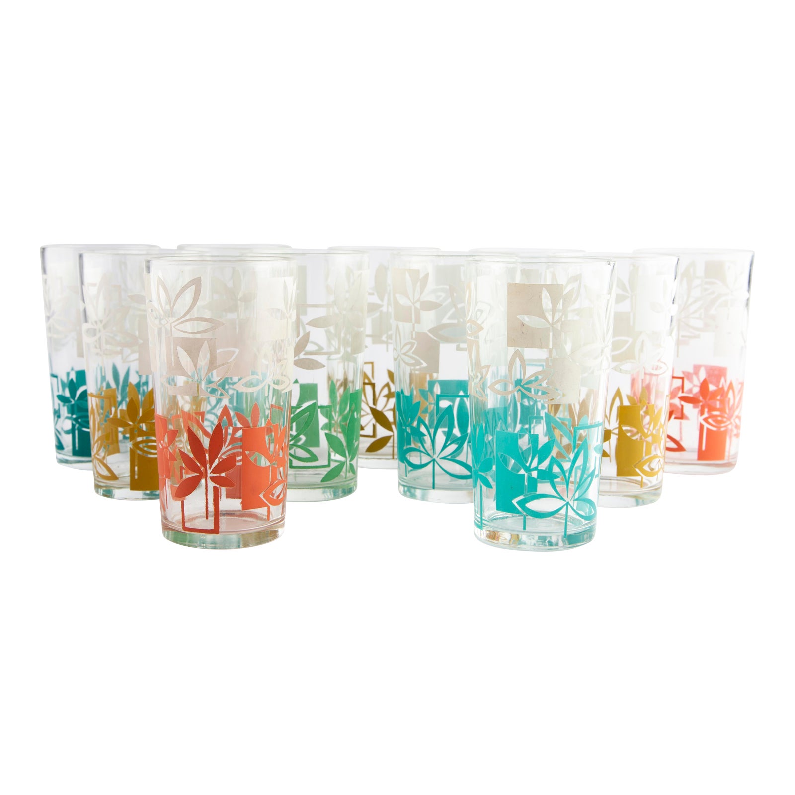 Colorful Mid Century Barware Set Chairish