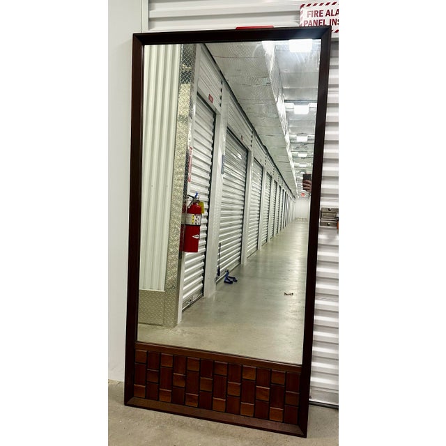 Tabago Brutalist Mirror Brutalist in style, inspired by designers like Paul Evans. Geometric woven design. Mirror in great...