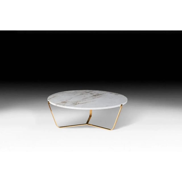 Italian Marble Emperador Dark Dolomiti Circular 31 Table from VGnewtrend For Sale - Image 4 of 6