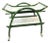Mid-Century Aldo Tura Style Rattan and Faux Malachite Bar Cart - Newly Painted For Sale