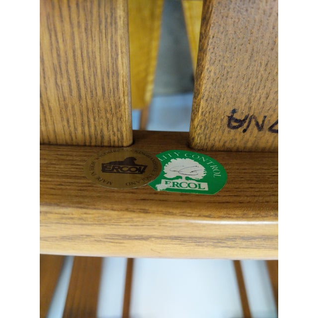 1970s Set of 6 Vintage Mid Century Modern Dining Chairs by Ercol For Sale - Image 5 of 9