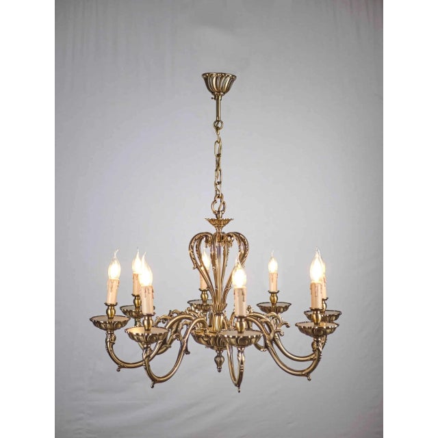 Spanish Bejorama Eight-Armed Chandelier For Sale - Image 4 of 4