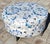 Contemporary Bassett Round Cotton Ottoman For Sale - Image 3 of 11