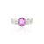 This is part of Chairish’s Fine Jewelry assortment. Oval Pink Sapphire Diamond Wedding Ring in 18K Gold featuring natural...