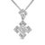 Contemporary 10K White Gold 1/5 Cttw Diamond Geometric Design Pendant Necklace For Sale - Image 3 of 4