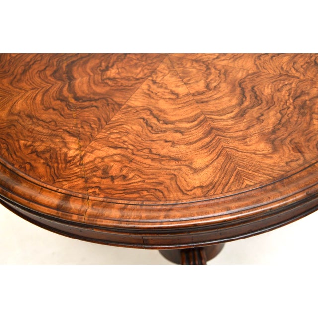 Antique Victorian Burr Walnut Occasional / Coffee Table, 1840 For Sale - Image 6 of 9