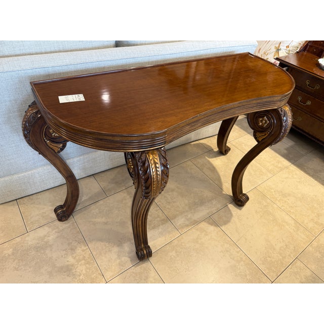 Mahogany and Gilt Chatsworth Console Table Attributed to Dessin Fournir For Sale - Image 11 of 16
