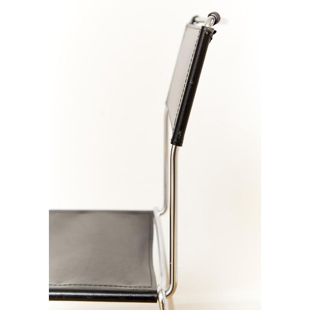 Metal Leather Dining Chairs by Giandomenico Belotti for Alias, 1980s, Set of 4 For Sale - Image 7 of 14