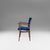 Blue Velvet Wooden Chairs, 1950s, Set of 2, in Good conditions. Designed 1950 to 1959