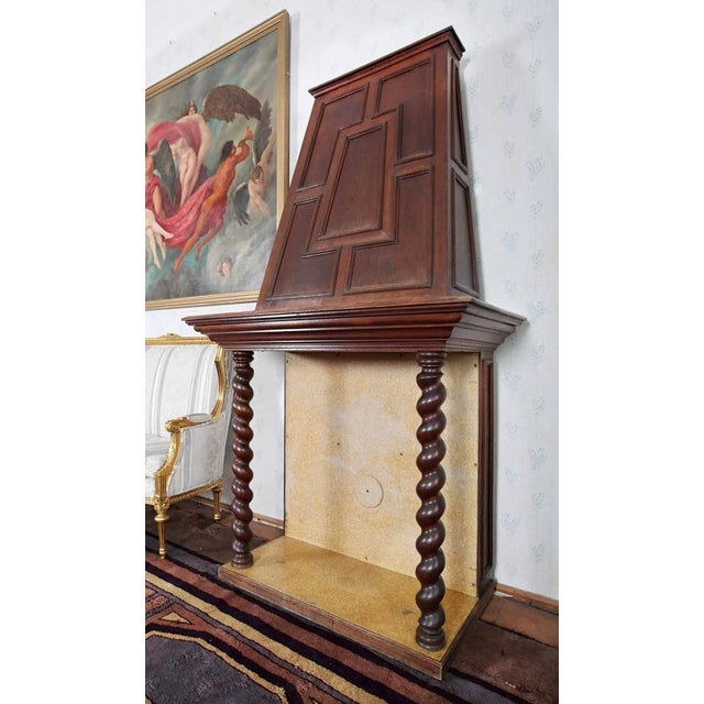 2000 - 2009 Antique Oak Fireplace Surround For Sale - Image 5 of 5