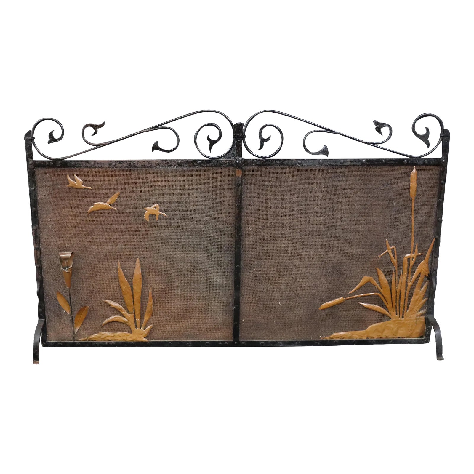 Arts & Crafts Fireplace Screen | Chairish