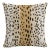 20" Decorative Pillow in Caramel Linen Leopard For Sale