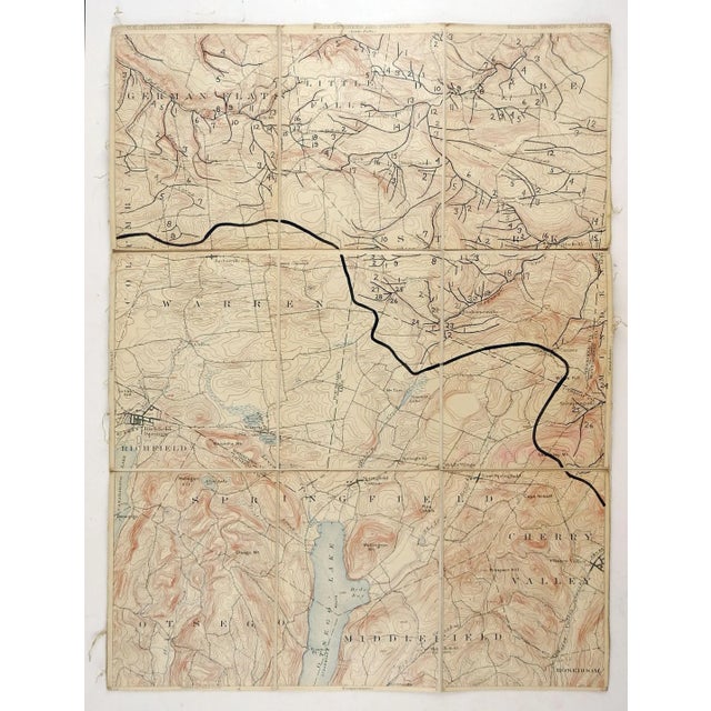 Richfield Springs New York 1902 Us Geological Survey Folding Map Chairish