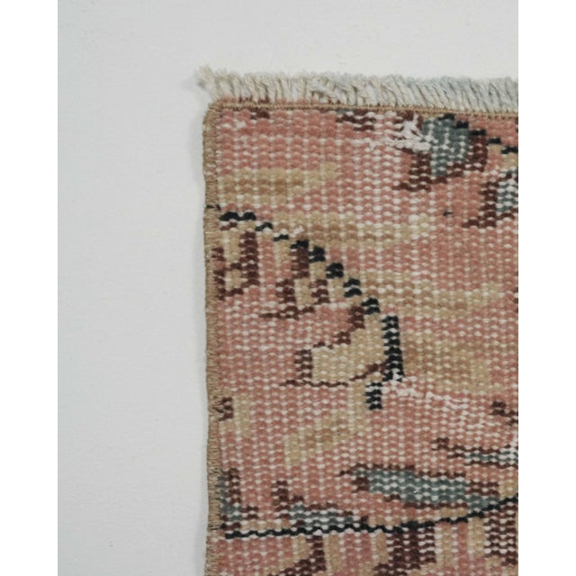 Brown 1970s Vintage Handmade Wool Cotton Brown Area Rug For Sale - Image 8 of 12