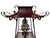 Large Vintage Chinoiserie Wrought Iron Pagoda Lantern Candle Stand - Dark Red Maroon Up for sale is a beautiful mid-to-...