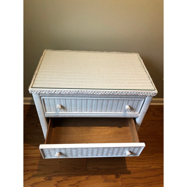 Henry Link White Wicker Dresser With Shelves Chairish