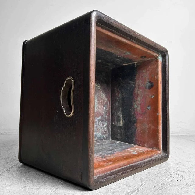 Brown Shōwa Wooden Hibachi Fire Pot, Japan, 1960s For Sale - Image 8 of 12