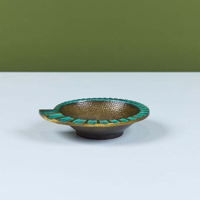 Bronze Pal-Bell Ashtray in Cast Bronze by Maurice Ascalon For Sale - Image 8 of 12