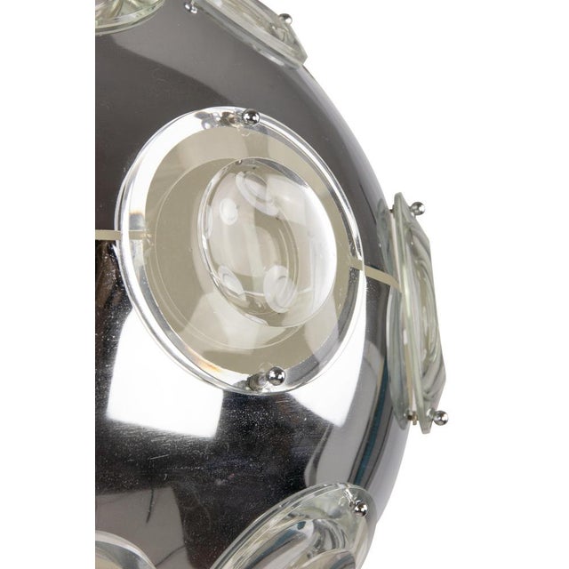 Oscar Torlasco Floor Lamp in Chromed Metal and Glass by Oscar Torlasco, Italy, 1970s For Sale - Image 4 of 8