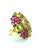 Bochic “Orient” Vintage Diamond, Peridot, Tourmaline & Topaz Ring 18K & Silver For Sale - Image 13 of 15