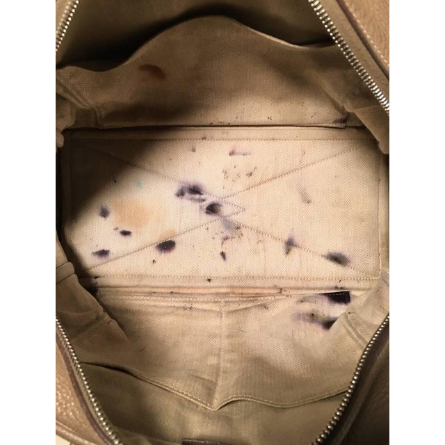 Metal Hermes Grey Clemence Leather Victoria II 35 For Sale - Image 7 of 10