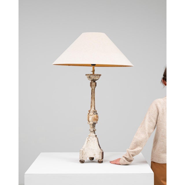 19th Century French Wooden Table Lamp For Sale - Image 10 of 12