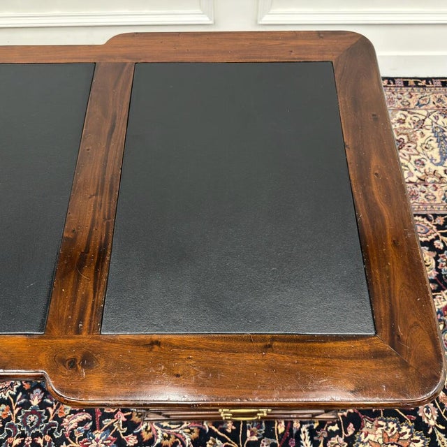 English Desk with Black Leather For Sale - Image 18 of 18