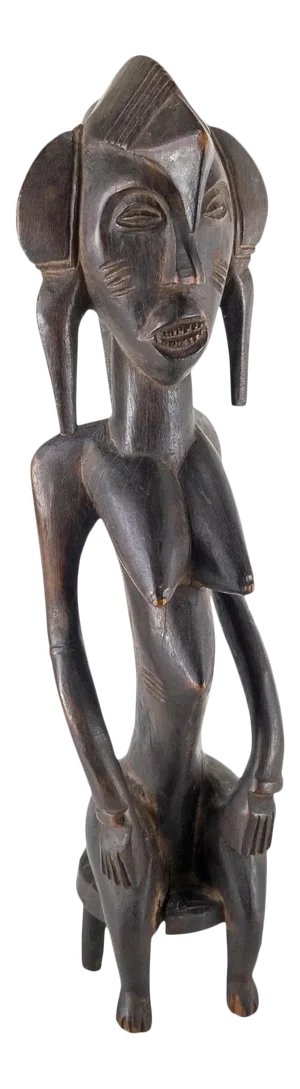 Mid 20th Century African Carved Wood Senufo Maternity Figure
