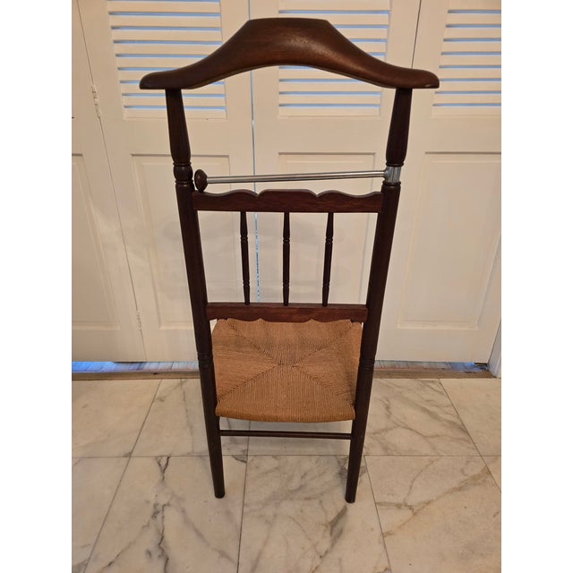 Chestnut Vintage Mid Century Modern Designer Valet Chair For Sale - Image 8 of 9