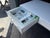 1970s White and Lucite 66 Inch 3 Drawer Writing Desk For Sale In West Palm - Image 6 of 9