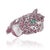 Metal Vintage Style 4.1 Ct Pavé Set Ruby Horse Head Unisex Brooch - Luxury Christmas Gift For Sale - Image 7 of 12