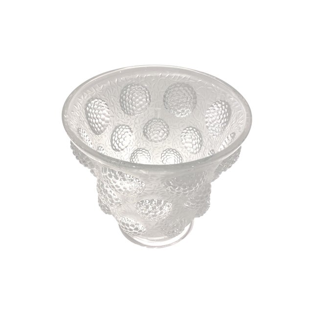 Stunning Verlys "Les Cabochons" French Art Deco Vase Early 20th Century Lalique-Style For Sale In San Francisco - Image 6 of 18