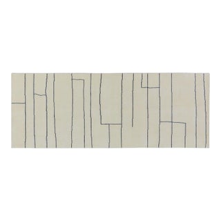 New Moroccan Azilal Professional Hand Knotted Wool Rug, 2'8x7 For Sale