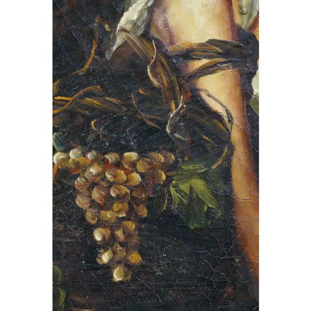 Late 20th Century Children Eating Grapes & Melon Oil Painting After Bartolome Esteban Murillo 24" For Sale - Image 12 of 12