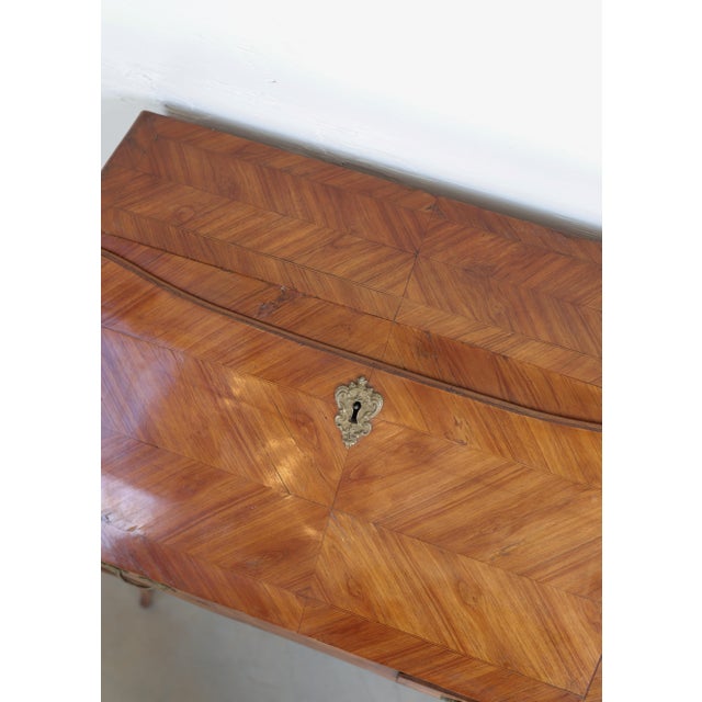 18th C. Veneered Slant Front Desk With 2 Drawers For Sale - Image 11 of 11