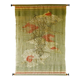Mid Century Modern Hand Woven Wall Hanging For Sale