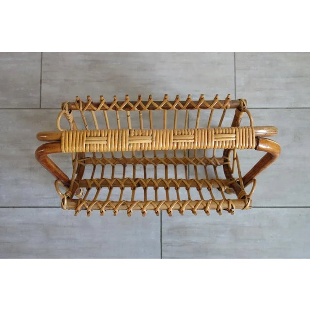 1960s Rattan Magazine Rack, 1960s For Sale - Image 5 of 10