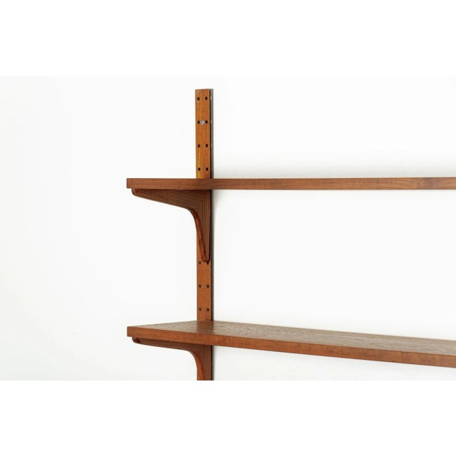 Large Mid Century Danish Hg Teak Wood Modular Wall Unit Shelving & Bookcase For Sale - Image 12 of 14