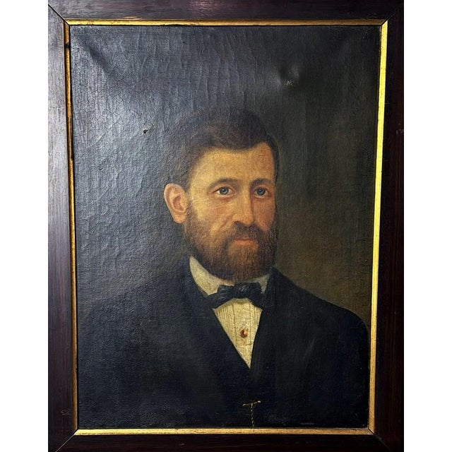 Late 19th Century French Academic Portrait of an Elegant Gentleman, Oil on Canvas For Sale - Image 4 of 18