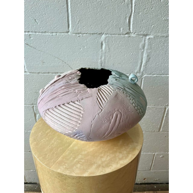 Ceramic Large Signed Markiewicz Studio Pottery Sculptural Vessel, 15 Inches Wide For Sale - Image 7 of 8