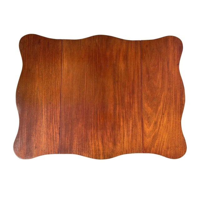 Antique Chippendale Style Mahogany Drop Leaf Pembroke Table With Pierced Stretcher For Sale In Boston - Image 6 of 12