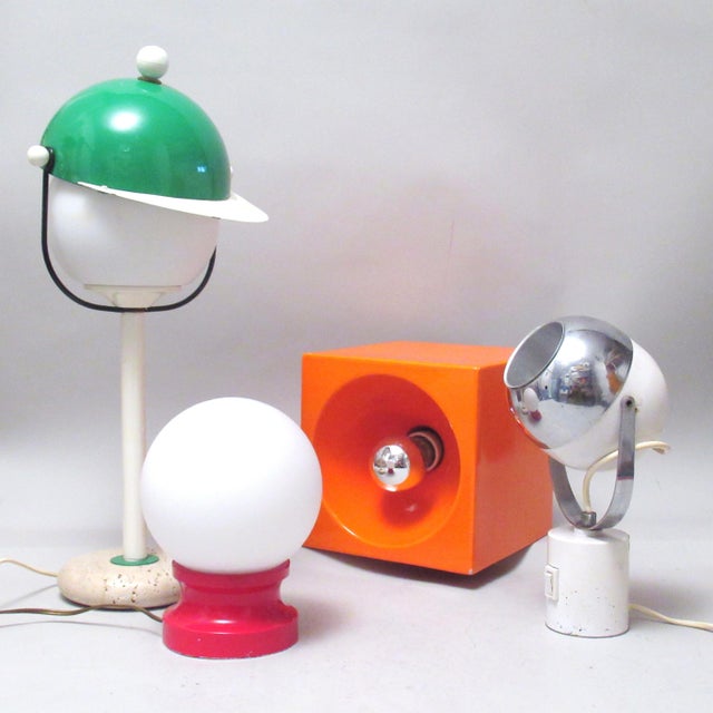 1980s Vintage Italian Cap Lamp, 1960s For Sale - Image 5 of 14