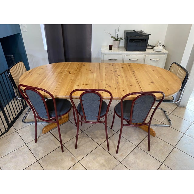 Vintage Extensible Dining Table, 1970, Set of 3 For Sale - Image 9 of 18