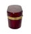 A striking French glass box in a rich ruby red tone, dating to the late 19th century. The vivid coloration is beautifully...