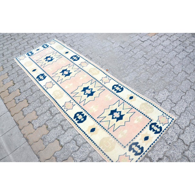 Art Deco Geometric Vintage Tribal Carpet For Sale - Image 3 of 11